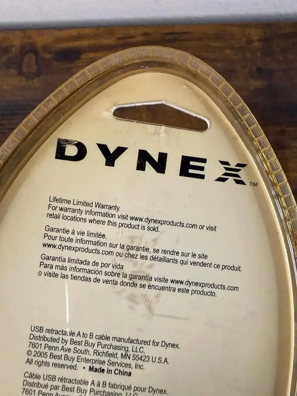 Dynex 4ft Retractable USB A to B Cable DX-URAB
